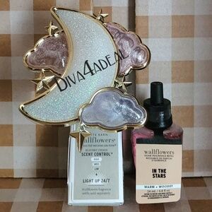 Bath & Body Works MOON Scent Control Nightlight Wallflower Plug + Refill 2PC Set